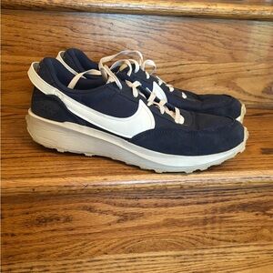 Nike Waffle Debut Men's Dark Blue and Cream Sneakers